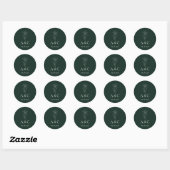 Witte Lelie Trouw Monogram Enveloppe Zegel (Vel)