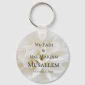 Witte lelie trouwgunst sleutelhanger (Voorkant)