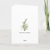 Witte lelie van de vallei bloemen kaart (Achterkant)