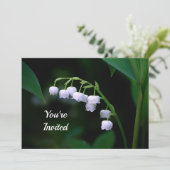  Witte Lelie van de Vallei Bloemen Verjaardag Kaart (Staand voorkant)