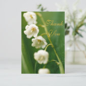 Witte Lelie van de vallei (Convallaria majalis) Bedankkaart (Staand voorkant)