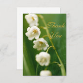 Witte Lelie van de vallei (Convallaria majalis) Bedankkaart (Voorkant / Achterkant)