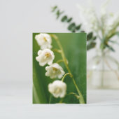 Witte Lelie van de vallei (Convallaria majalis) Feestdagenkaart (Staand voorkant)