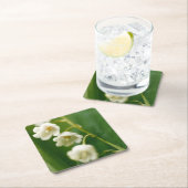 Witte Lelie van de vallei (Convallaria majalis) Kartonnen Onderzetters (Insitu)