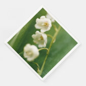 Witte Lelie van de vallei (Convallaria majalis) Servet (Hoek)