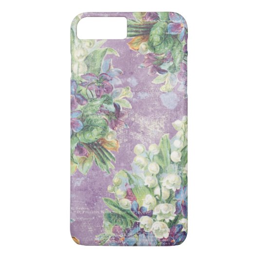 Witte Lelie van het dal op Paarse achtergrond Case-Mate iPhone Case (Achterkant)