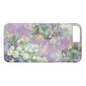 Witte Lelie van het dal op Paarse achtergrond Case-Mate iPhone Case (Achterkant (Horizontaal))