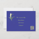 Witte lelie waterverf Flat Bedankt Card (Achterkant)