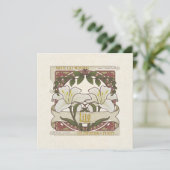 Witte leliebloem betekent -stijl geel kaart (Staand voorkant)