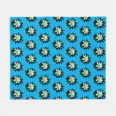 Witte leliebloem met donkergroene bladeren fleece deken (Voorkant (Horizontaal))