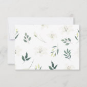 Witte leliebloem RSVP kaartje (Achterkant)