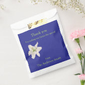 Witte leliebloem waterverf Dank u Bedankzakje (Gezegeld)