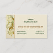  witte leliebloemen op maat bloemen visitekaartje (Achterkant)