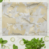 Witte leliebloesem Glam 3a Theedoek (Gevouwen)