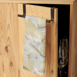 Witte leliebloesem Glam 3a Theedoek