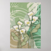 Witte lelies 60x90 cm poster (Voorkant)