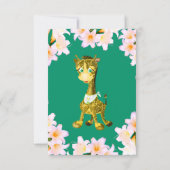 Witte lelies Baby shower uitnodiging Sjabloon (Achterkant)