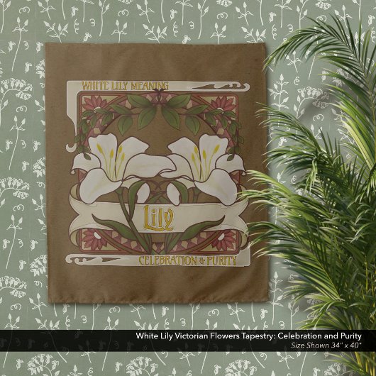 Witte lelies  bloemen vieren zuiverheid wandkleed