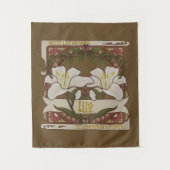 Witte lelies  bloemen vieren zuiverheid wandkleed (Voorkant)