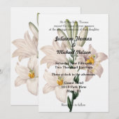 Witte Lelies Bruiloft Kaart (Voorkant / Achterkant)