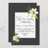 Witte Lelies Bruiloft Kaart (Voorkant / Achterkant)