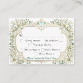 Witte Lelies Bruiloft RSVP Informatiekaartje (Voorkant)