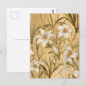 Witte Lelies Chiyogami Briefkaart (Voorkant / Achterkant)