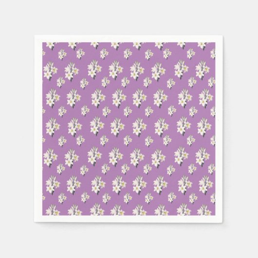 Witte Lelies Elegant Servet (Voorkant)