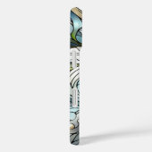 Witte lelies glas-in-lood-effect Case-Mate iPhone case (Achterkant / Rechts)