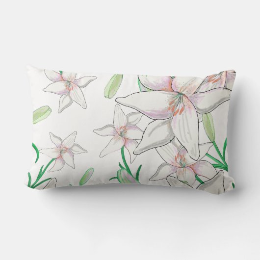 Witte lelies   kussen (Achterkant)