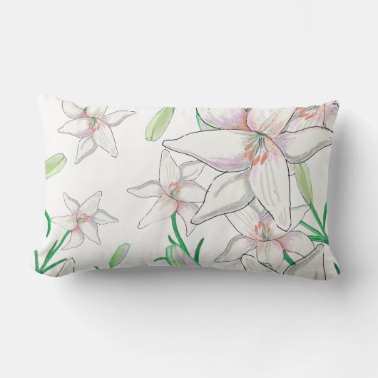 Witte lelies   kussen (Voorkant)