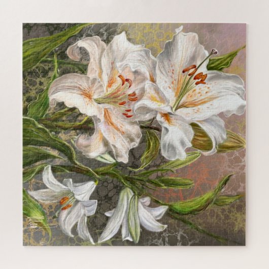 Witte Lelies Legpuzzel (Horizontaal)
