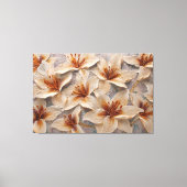 Witte lelies met gouden centra gestructureerde abs canvas afdruk (Voorkant)