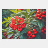 Witte lelies met heldere gele centra inpakpapier vel (Voorkant 2)