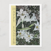 Witte lelies Paas Briefkaart (Voorkant)