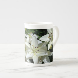 Witte lelies porselein kop