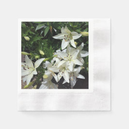 Witte lelies servet
