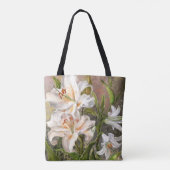 Witte Lelies Tote Tas (Achterkant)