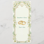 Witte Lelies Trouwreceptie Menu (Achterkant)