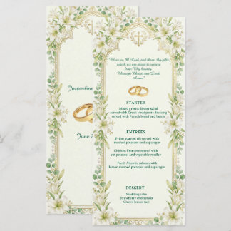 Witte Lelies Trouwreceptie Menu