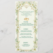 Witte Lelies Trouwreceptie Menu (Voorkant)