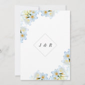 Witte lelies zwarte bruiloft uitnodiging voorbeeld (Achterkant)