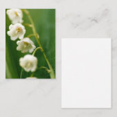 Witte Lelietje-van-dalen (Convallaria majalis)  Notitiekaartje (Voorkant / Achterkant)