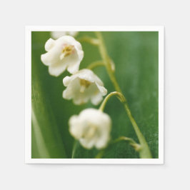Witte lelietje-van-dalen (Convallaria majalis)  Servet