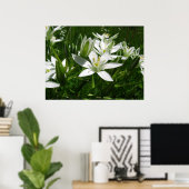 witte lentbloemen poster (Thuiskantoor)