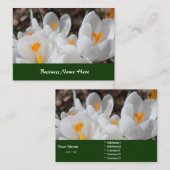 witte lentbloemen visitekaartje (Voorkant / Achterkant)
