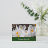witte lentbloemen visitekaartje (Staand voorkant)