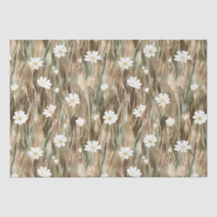 Witte lente bloemen verjaardag tissuepapier