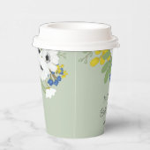 Witte Lente Bloemenboeket Bruidsdouche Papieren Bekers (Rechts)