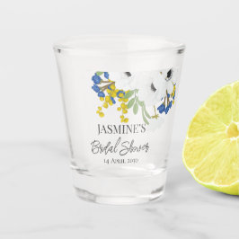 Witte lente bloemenboeket Vrijgezellenfeest Shot Glas